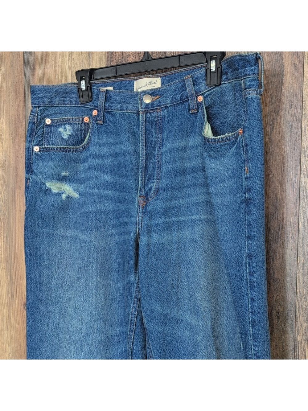 Universal Thread Mid Rise 90s Baggy Distressed Jeans 14 V287 - Picture 3 of 11
